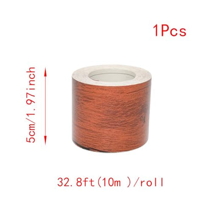 Lilaly 2 inches x 32 feet Wood Grain Repair Tape,Wood Grain Tape,Widely Used for Tables, Doors, Floor and DIY(Yew) - color: Yew