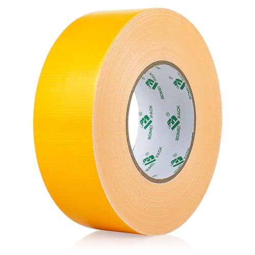 BOMEI PACK Yellow Duct Tape, Heavy Duty Strong Waterproof Industrial Color Duct Tape 9.0mil x 1.88inch x 60yds for Packing and Repairing - color: Yellow, size: 1Roll (1.88inch x 60yds)