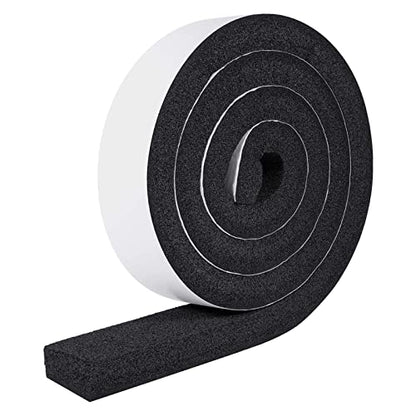 MAGZO Weather Stripping Door Seal 2 Inches W X 1 Inch T, Strong Adhesion and High Resilience Air Conditioner Foam Insulation for Furniture, Total Length 6.5 Feet (1 Roll) - size: 2in x 1in x 6.5FT