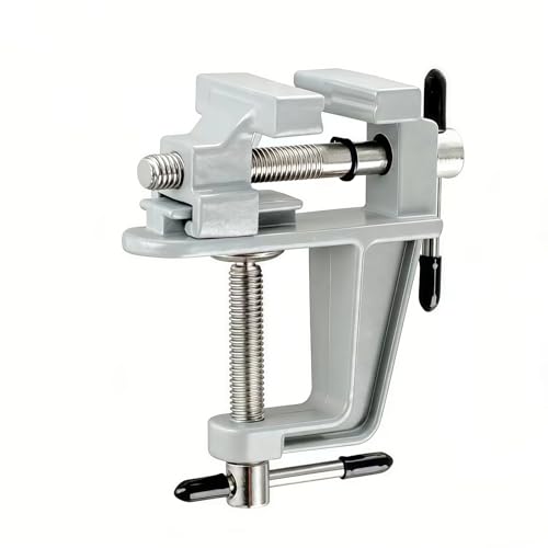 Multi-Functional Aluminum Alloy Bench Vise, Mini Clamp for DIY Jewelry & Electronics Repair, Heavy-Duty Metal Construction Manual Hand Tool for Workbench
