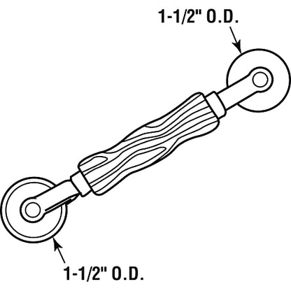 Prime-Line P 7508 Screen Rolling Tool with Wood Handle and Steel Ball Bearing Wheels (Single Pack) - size: 1/16/ in. x 1/8 in.