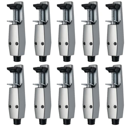 Pacific Doorware Heavy Duty Spring Loaded Step Down Door Stopper (Aluminum Silver, 10 Pack) - size: 10 Pack, style: Aluminum Silver