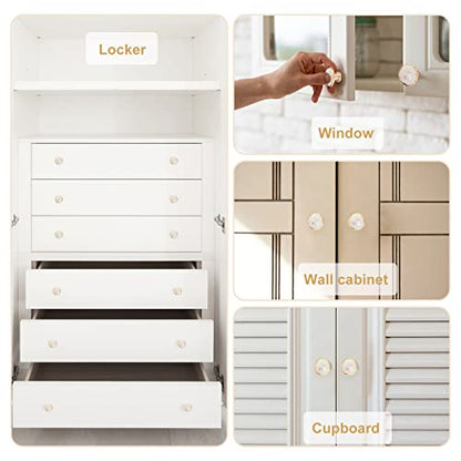 ECREW 10 Pieces Cabinet Round Knob Drawer Kitchen Pulls Cupboard Door Handle 1.18" Diameter
