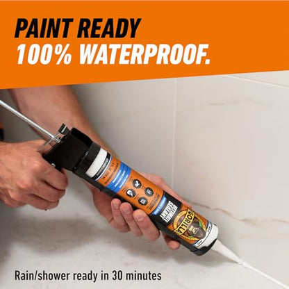 Gorilla Ultimate Sealant Window & Door Caulk, Paintable & Waterproof, 9 oz Cartridge, White