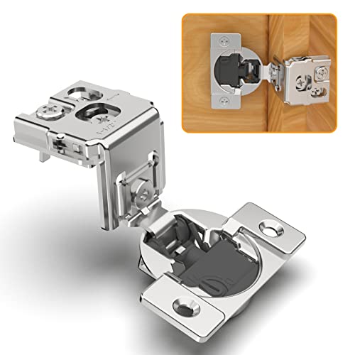 Chibery 60 Pack 1-1/2" Overlay 4D Soft Close Concealed Hinges for Face Frame Door, Adjustable Closing Speed, Satin Nickel, 105 Open Angle Stainless Steel Cabinet Hinges - color: 60 Pack, size: 1-1/2 inch Overlay