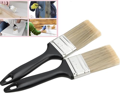 22 Pieces 2 Inch Paint Brush,Flat Paint Brushes Professional Paint Tools with Treated Plastic Handle for DIY Paint,Furniture,Deck,and Wall Trim