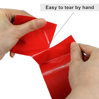 BOMEI PACK 4" Red Duct Tape Wide Roll,4 Inch x 60 Yards,Industrial Grade Duct Tape,Heavy Duty,Waterproof and UV Resistant,Residue Free for Repairing,Home and Craft - color: Red