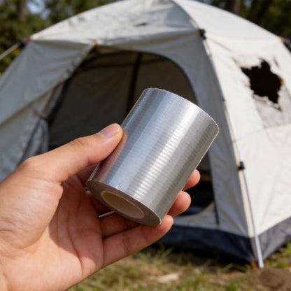6 Pcs Mini Duct Tape, Portable Travel Duct Tape with Rope and Carabiner, Pocket Size Duc Tape for Outdoor Camping Travel Cycling Emergency Repair, 2" Wide x 10 Feet per Roll