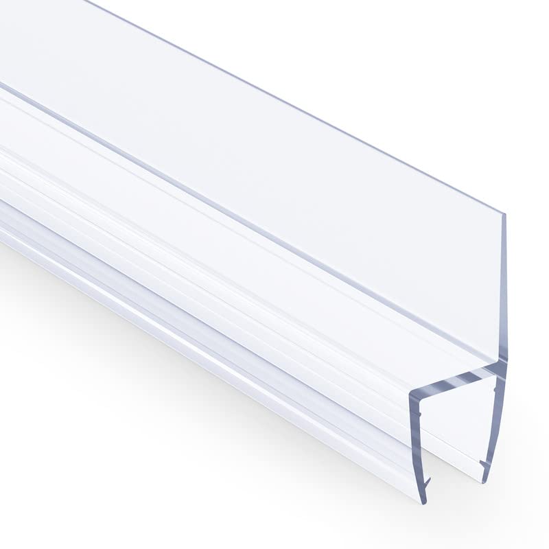 AmazerBath 5 PCS Shower Door Side Seal Strip for 3/8 Inch Glass - 15.75 Inches x 5, 5 Sections Segmented Shower Installation Kit, Frameless Glass Door Seal Strip - style: Side Seal 3/8