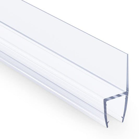 AmazerBath 5 PCS Shower Door Side Seal Strip for 3/8 Inch Glass - 15.75 Inches x 5, 5 Sections Segmented Shower Installation Kit, Frameless Glass Door Seal Strip - style: Side Seal 3/8