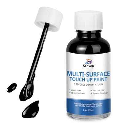 Black Touch Up Paint Semi-Gloss Black Multi Surface Acrylic Touch Up Paint Pen Repair for Metal,Wall,Door,Appliance,Cabinets,Wood,Furniture,Enamel 1.5 Fl Oz Semi-Gloss - color: Semi-Gloss Black