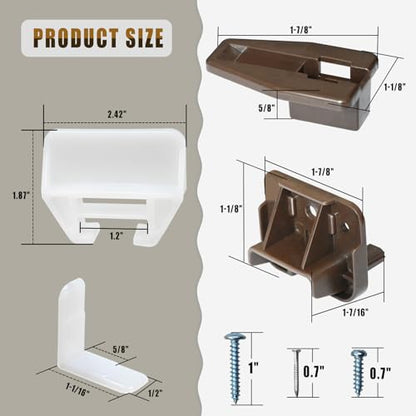 11 Set R 7321 Track Guide and Glides Replacement,Drawer track guide kit Compatible with Kenlin Rite Trak 1 system, Drawer Hardware to repair Furniture for Dressers, Hutches & Nightstand Drawer Systems