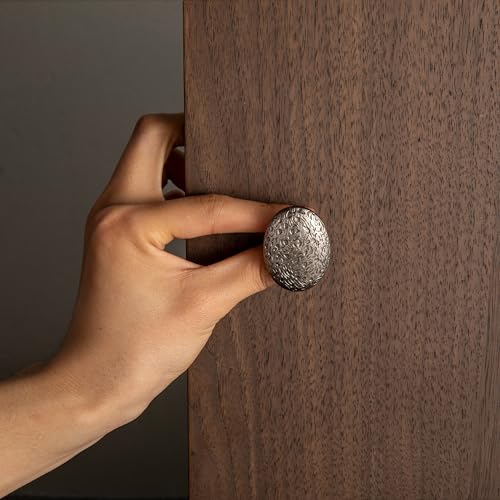 Goo-Ki 6 Pack Zinc Alloy Drawer Knobs-Big Oval Antique Silver Cabinet Knob - color: Antique Silver