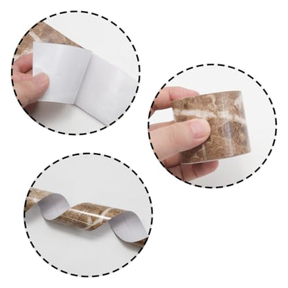 Lilaly 2 inches x 32 feet Wood Grain Repair Tape,Wood Grain Tape,Widely Used for Tables, Doors, Floor and DIY(Temple Brown Stone) - color: Temple Brown Stone