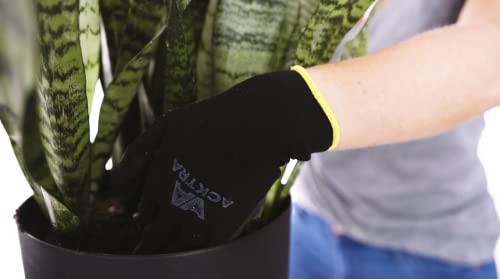 ACKTRA Ultra-Thin PU Safety WORK GLOVES 12 Pairs, WG002 Black/Black, Large - color: Black/Black, size: Large (Pack of 12)