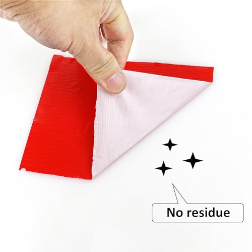 BOMEI PACK 6" Red Duct Tape,Wide Roll,6 Inches x 60 Yards,9 Mil Thick Heavy Duty,Waterproof,Flexible,No Residue and Tear by Hand,Multi-Use for Indoor & Outdoor Repairs - color: Red