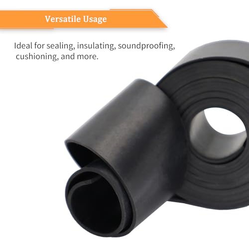 DOBTIM Neoprene Rubber Sheet 1/16 (.062)" Thick X 6" Wide X 6" Long(Pack of 4), Solid Rubber Roll Use for Gaskets DIY Material, Supports, Leveling, Sealing, Bumpers, Protection, Abrasion, Black - size: 6" X 6", style: .062" thick (No Adhesive）