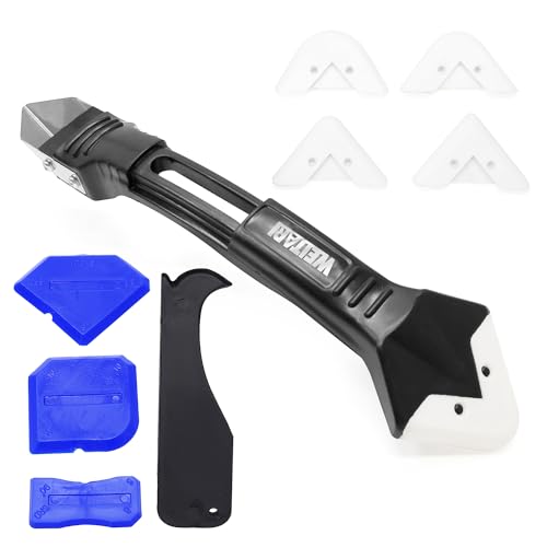 Silicone Caulking Tool Kit, 3-in-1: Grout Sealant Remover,Finishing Scraper Tools - Easy Caulk Removal Sealing Smoothing For Bathtub Toilet Bathroom Shower Corner Tiles Joint Floor Sink