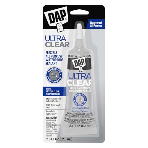 DAP Ultra Clear All Purpose Sealant, Crystal Clear, 2.8 oz (7079800952)