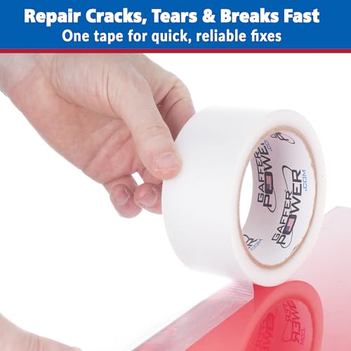 Gaffer Power Clear Repair Tape 2” x 20 Yards – Transparent Waterproof Duct Tape for Discreet Repairs, Sealing & Patching – Heavy Duty, Weather Resistant - size: 2 Inch x 20 Yards
