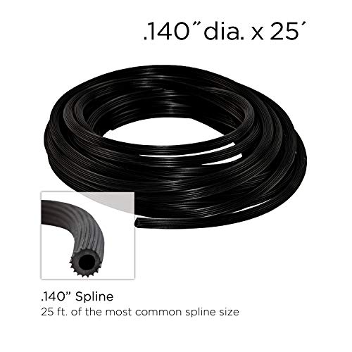 Saint-Gobain ADFORS Charcoal Sun Guard Screen Repair Kit, 36 Inches x 84 Inches - Blocks up to 75% of the Sun’s Rays, DIY Window & Door Mesh Repair, Durable, Comes with Spline Tool & Spline