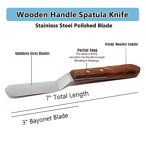 A2Z Scilab Brand Engineering Classic Offset Caulk Tooling Spatula, Stainless Steel (3 Inch Long Offset Blade) - style: 3 Inch Long Offset Blade