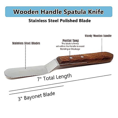 A2Z Scilab Brand Engineering Classic Offset Caulk Tooling Spatula, Stainless Steel (3 Inch Long Offset Blade) - style: 3 Inch Long Offset Blade