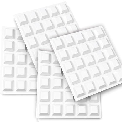 Trapezoid Small White Bumpers (100 Pack) Self Stick Bumper Pads - Made in USA - Adhesive Square Bumpers for Electronics, Speakers, Laptop, Appliances, Furniture, Computers - color: White, size: 100pc Small