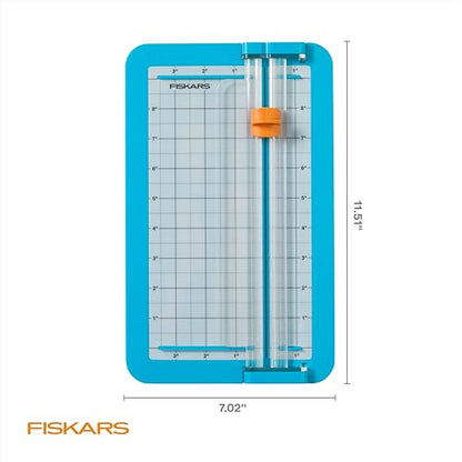 Fiskars Kids Junior Paper Trimmer – Turquoise Safe and Easy Paper Cutter for Crafting and School Projects 7 x 11.5 Inches - style: Jr Paper Trimmer