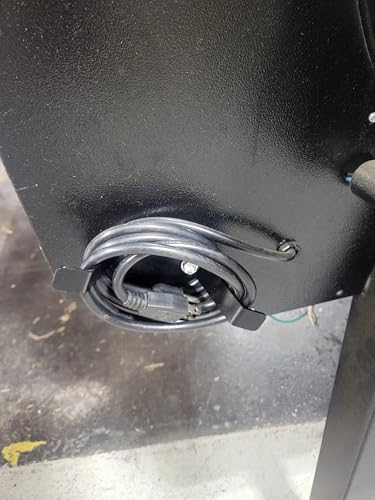 Black Metal Power Cord Management Bracket, Mounted Cable Organizer with Hardware, Extension Cord and Rope Storage Wrap