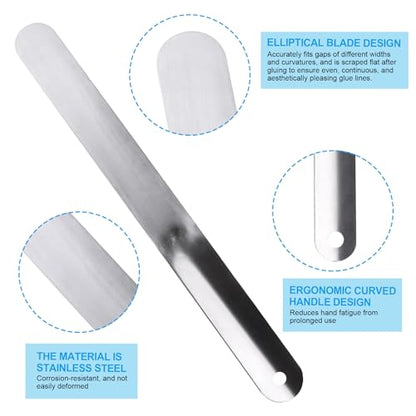 7 Packs Caulking Spatula Tool Set, Stainless Steel Multi-Size Caulk Finishing Spatulas for Bathroom, Kitchen, Window, and Door Sealing