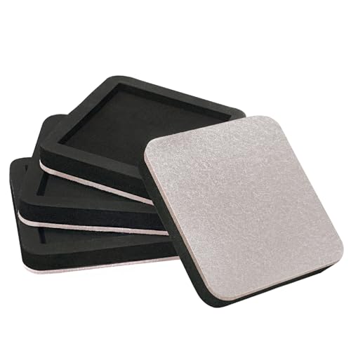 Upgraded Felt Furniture Sliders for Hardwood Floors - 4 PCS 5" Heavy Duty Furniture Movers Sliders with Unique Groove Design, Easily and Safely Move Any Item - size: 5 inch 4 PCS (Upgrade)