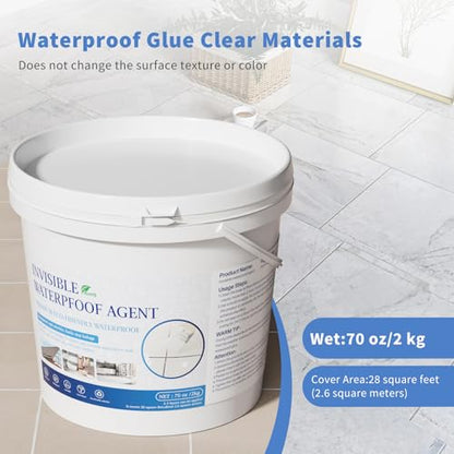 Liquid Waterproof Sealant, 70 Oz Invisible Waterproof Agent, Transparent Repairing Leak Adhesive Used for Cracks and leaks, Indoor & Outdoor Water Coating - style: 70 OZ