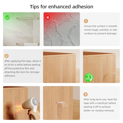 STICK UP 3m Double Sided Tape Heavy Duty, Strong Nano Tape, Sticky Waterproof Mounting Tape, Clear Tape Adhesive Strips for Walls, Hanging Poster, Photo, Carpet, 9.85 FT