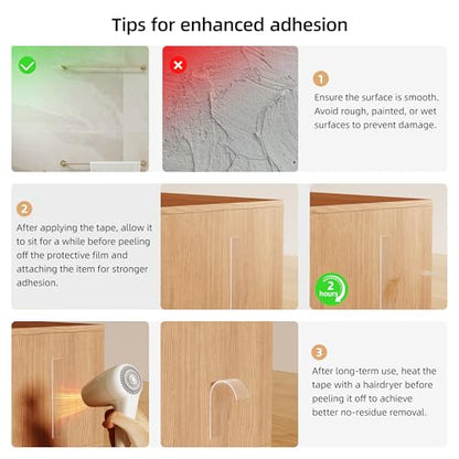 STICK UP 3m Double Sided Tape Heavy Duty, Strong Nano Tape, Sticky Waterproof Mounting Tape, Clear Tape Adhesive Strips for Walls, Hanging Poster, Photo, Carpet, 9.85 FT