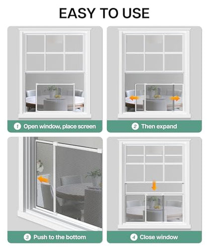 Paramondo Expandable Window Screen, Horizontal (15" H x 21.6" - 40" W, 2 Pack) Adjustable Window Screens, Replacement Window Screens for House Windows - size: Medium (15" H x 21.6"-40" W, 2 Pack)
