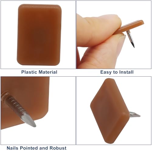 30 Pcs Tack-in Drawer Glides and Slides, Square Shape Plastic Drawer Stoppers Repair Parts for Making The Drawers Slide Smoothly and Evenly - size: 30 Pcs, style: Square Shape