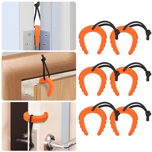 6 Pack First Responder Door Stops, Door Stopper for Law Enforcement, Police, Emergency Medical Services, Door Stoppers Wedge, Orange - color: Orange