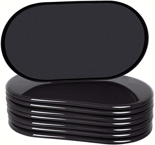 Ezprotekt Large Furniture Sliders for Carpet, 8 Pack 9 1/2" x 5 3/4" Heavy Duty Furniture Movers Sliders for Hardwood Floors, Reusable Oval Furniture Moving Pads, Protect Floor and Easily Move (Black) - color: Black, size: 9 1/2" x 5 3/4"