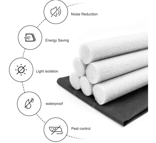 DraftBusterz - Dorm | Home Door Draft Stopper. Temperature Integrity, Noise/Smell/Light Insulation Under Door, 37.8 Inches - Trimable - Grey
