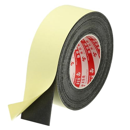 PATIKIL 2 Inch x 33 Ft Weather Stripping Door Seal Strip, 1mm Thick EVA Self Adhesive Foam Seal Tape for Door Window Insulation, Black - size: 2 Inch x 33 Ft