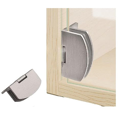WANLIAN Cabinet Glass Door Hinge Suitable for Cabinet Door Thickness of 5-7 mm - color: argent (20 pairs (= 40 pieces))