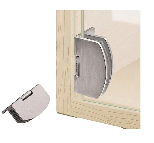 WANLIAN Cabinet Glass Door Hinge Suitable for Cabinet Door Thickness of 5-7 mm - color: argent (20 pairs (= 40 pieces))