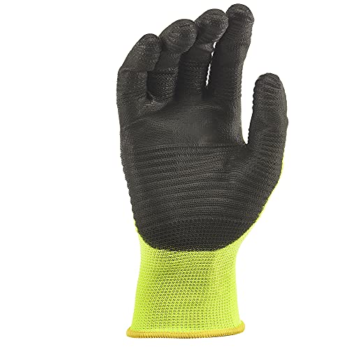 Gorilla Grip Max RhinoFlex High Vis Work Gloves With Impact and Abrasion Protection, Medium