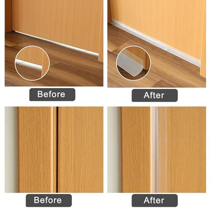 Silicone Clear Weather Stripping Door Seal, Silicone Seal Strip, Sliding Door Seal Weather Stripping, Door Draft Stopper for Side of Door, Self-Adhesive Insulation Tape for Gaps (45mm;26Ft) - size: 45mm;26Ft