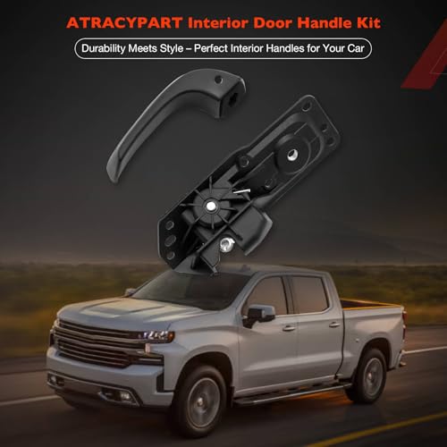 ATRACYPART Interior Door Handle Kit Front Rear Right Passenger Side| for 2007-2014 Chevy Silverado Tahoe Suburban Avalanche, GMC Sierra Yukon, Cadillac Escalade | Replaces# 20833602, 20871483, 80375 - color: Passenger Side