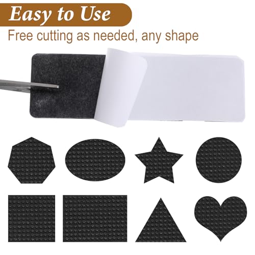 68 Pcs Pad Non Slip Stickers, Self Adhesive Rubber Grips for Furniture to Prevent Sliding with Strong Grip, Noise Reducing Non Slip Pads, for Chairs,Tables, Floors