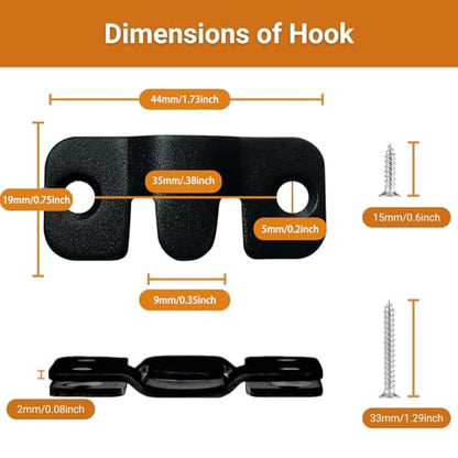 16Pcs Stainless Steel Interlock Hanging Buckle,Flush Concealed Mount Brackets Stainless Steel Z Clip Bracket Interlock Hanging Buckle Mountain Buckle for Picture Display Art Gallery - color: Black, size: Small Without Screws