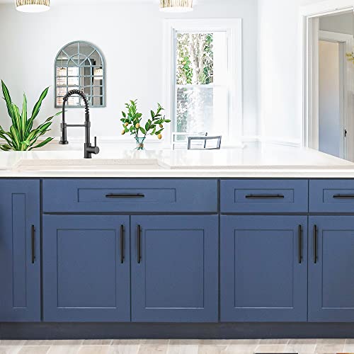 Ravinte 10 Pack 8-13/16 Inch Cabinet Handles Matte Black Stainless Steel Kitchen Drawer Pulls Cabinet Pulls 8-13/16"Length,6-1/4" Hole Center - size: 8-13/16 Inch（6-1/4 Inch Hole Center）
