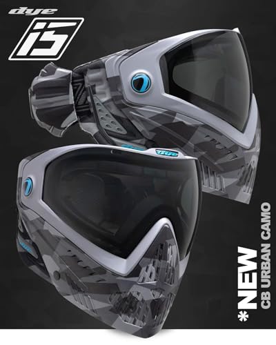 Maddog Dye i5 Thermal Anti-Fog Paintball Airsoft Mask Goggle System Combo with Microfiber Bag | Safety Certified Protection - color: Cb Urban Camo